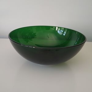 Vintage Anchor Hocking Forest Green Punch / Salad Bowl 10"